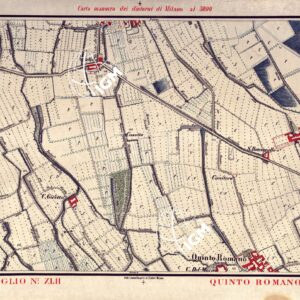 CARTA MANOVRA DEI DINTORNI DI MILANO - Foglio 42 - Quinto Romano