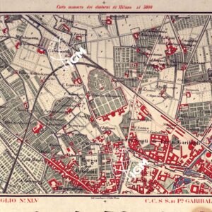 CARTA MANOVRA DEI DINTORNI DI MILANO - Foglio 45 - C.C.S S.di P.ta Garibaldi