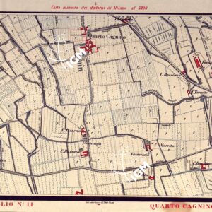 CARTA MANOVRA DEI DINTORNI DI MILANO - Foglio 51 - Quarto Cagnino