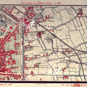 CARTA MANOVRA DEI DINTORNI DI MILANO - Foglio 54 - C.C. S.S. di P.ta Venezia