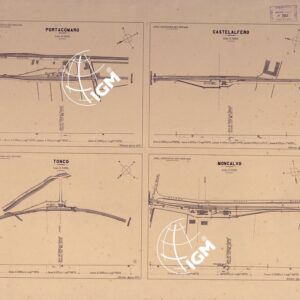 PIANTA DELLE VARIE STAZIONI FERROVIARIE - Portacomaro-Castelalfero-Tonco-Moncalvo