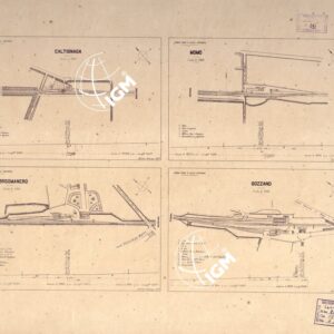 PIANTA DELLE VARIE STAZIONI FERROVIARIE - Caltignaga-Momo-Borgomanero-Gozzano