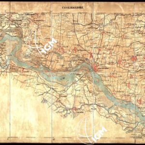 CARTA DELLA PARTE CENTRALE DELL'ALTA ITALIA AUTOGRAFATA NELL'UFFICIO TOPOGRAFICO DEL CORPO REALE DELLO STATO MAGGIORE - Casalmaggiore - Foglio A VI