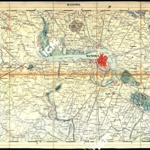 CARTA DELLA PARTE CENTRALE DELL'ALTA ITALIA AUTOGRAFATA NELL'UFFICIO TOPOGRAFICO DEL CORPO REALE DELLO STATO MAGGIORE - Mantova - Foglio B V