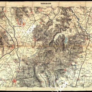 CARTA DELLA PARTE CENTRALE DELL'ALTA ITALIA AUTOGRAFATA NELL'UFFICIO TOPOGRAFICO DEL CORPO REALE DELLO STATO MAGGIORE - Foglio D III - BARBARANO