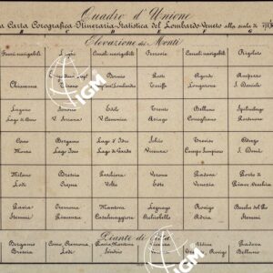 CARTA COROGRAFICA ITINERARIA E STATISTICA DEL REGNO LOMBARDO-VENETO... - Quadro d'Unione solo scritto