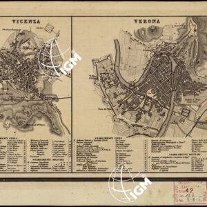CARTA COROGRAFICA ITINERARIA E STATISTICA DEL REGNO LOMBARDO-VENETO... - E 7 Vicenza-Verona