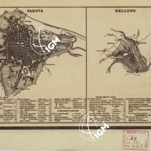 CARTA COROGRAFICA ITINERARIA E STATISTICA DEL REGNO LOMBARDO-VENETO... - G 7 Padova-Belluno