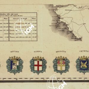 CARTA COROGRAFICA ITINERARIA E STATISTICA DEL REGNO LOMBARDO-VENETO... - H6