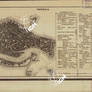 CARTA COROGRAFICA ITINERARIA E STATISTICA DEL REGNO LOMBARDO-VENETO... - H 7 Venezia