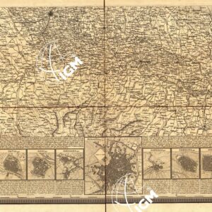CARTA GEOGRAFICA E POSTALE DEL REGNO LOMBARDO VENETO COMPILATA SULLE MIGLIORI CARTE GENERALI E PROVINCIALI ESISTENTI, DISEGNATA DA C. PINCHETTI SOTTO LA DIREZIONE DELL'INGEGNERE GEOGRAFO G. BRENNA E INCISA DA GIUS. PEZZE. - Foglio 3