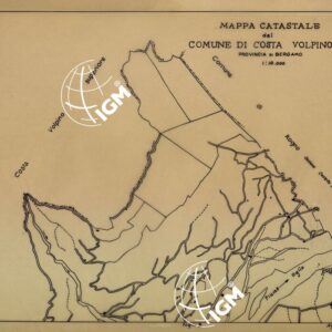 MAPPE CATASTALI D'ITALIA - PROVINCIA DI BERGAMO -Foglio A- COMUNE DI COSTA VOLPINO INFERIORE (carta con velina)