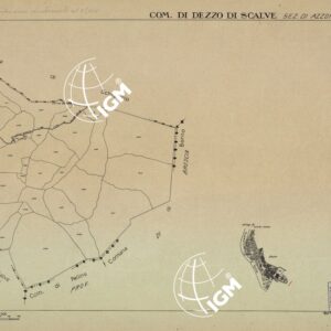 MAPPE CATASTALI D'ITALIA - PROVINCIA DI BERGAMO - Foglio C- COMUNE DI DEZZO DI SCALVE Sezione di AZZONE