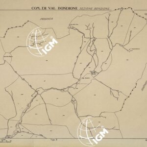 MAPPE CATASTALI D'ITALIA - PROVINCIA DI BERGAMO - Foglio B - COMUNE DI VAL BONDIONE Sez. BONDIONE