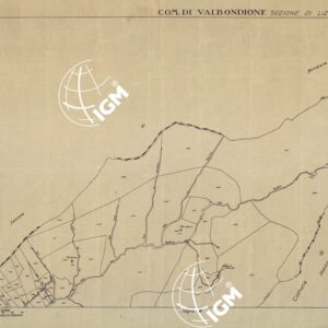 MAPPE CATASTALI D'ITALIA - PROVINCIA DI BERGAMO - Foglio B -COMUNE DI VAL BONDIONE Sez. LIZZOLA