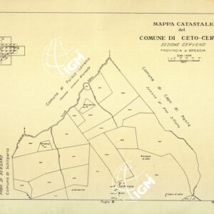 MAPPE CATASTALI D'ITALIA - PROVINCIA DI BRESCIA - Foglio A - COMUNE DI CETO CERVENO Sez. CERVENO
