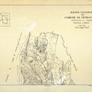 MAPPE CATASTALI D'ITALIA - PROVINCIA DI BRESCIA - Foglio A - COMUNE DI CETO CERVENO Sez. di NADRO