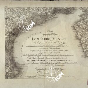 CARTA TOPOGRAFICA DEL REGNO LOMBARDO VENETO CON IL PARMIGIANO GENOVESATO... - Tavola VI INTESTAZIONE