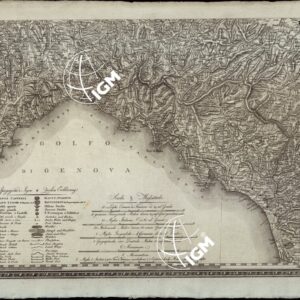 CARTA TOPOGRAFICA DEL REGNO LOMBARDO VENETO CON IL PARMIGIANO GENOVESATO... - Tavola VII