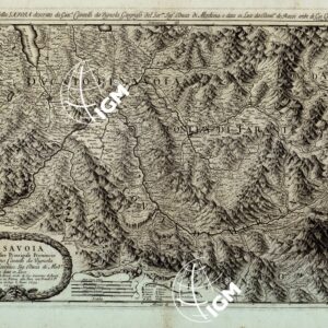 LA SAVOIA DIVISA NELLE SUE PRINCIPALI PROVINCIE DA GIACOMO CANTELLI DA GIACOMO CANTELLI DA VIGNOLA, GEOGRAFO DEL DUCA DI MODENA, DATA IN LUCE DA DOMENICO DE ROSSI IN ROMA ALLA PACE - Parte settentrionale -Tavola 2