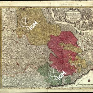REGIAE CELSITUDINIS SABAUDICAE STATUS IN QUO PRINCIPAT PEDEMONTIUM UT ET DUCATUS MONTISFERRATI IN SUAS DITIONES ET TERRITORIA DETERMINATI CUM FINITIMIS PROVINCIIS MAPPA GEOGRAPHICA OCULIS SISTUNTUR CURA MANU ET SUNTIBUS TOB. CONR. LOTTER GEOGR. AUG. VIND.