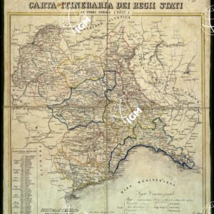 TOPOGRAFIA DEL PIEMONTE ATTUALE OVVERO CARTA ITINERARIA DEI REGII STATI IN TERRAFERMA