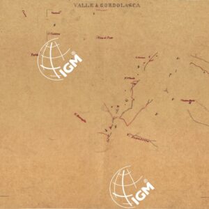 CARTA DELLA CONTEA DI NIZZA - Foglio 36 + velina - Valle di Gordolasca