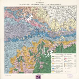 CARTA GEOLOGICA, GEOGNOSTICA, AGRICOLA, DELL'ALTO MONFERRATO