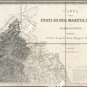 CARTA DEGLI STATI DI SUA MAESTA' SARDA IN TERRAFERMA OPERA DEL REAL CORPO DI STATO MAGGIORE GENERALE. INCISA E PUBBLICATA L'ANNO 1841 - Foglio 2