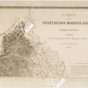 CARTA DEGLI STATI DI SUA MAESTA' SARDA IN TERRAFERMAOPERA DEL REAL CORPO DI STATO MAGGIORE GENERALE. INCISA E PUBBLICATA L'ANNO 1841 - Foglio 2