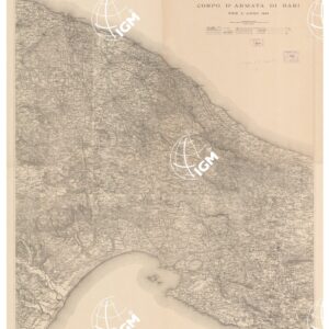 MANOVRE COI QUADRI DEL CORPO D'ARMATA DI BARI PER L'ANNO 1922 - Foglio ovest
