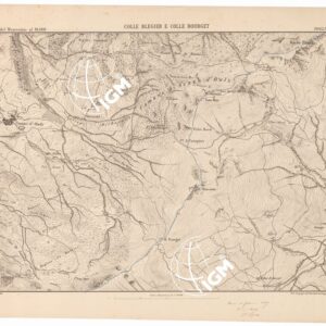CARTA TOPOGRAFICA DEI FORTI DEL MONCENISIO, DI EXILLES E FENESTRELLE - Foglio 13 - Colle Blegier e Colle Bourget
