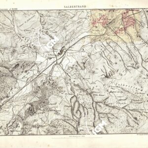 CARTA TOPOGRAFICA DEI FORTI DEL MONCENISIO, DI EXILLES E FENESTRELLE - Foglio 10 - Salbertrand (carta con velina)