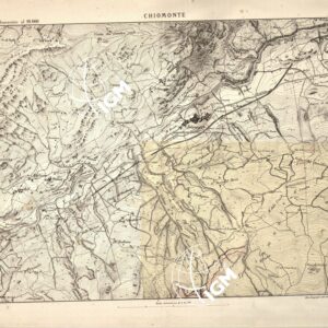 CARTA TOPOGRAFICA DEI FORTI DEL MONCENISIO, DI EXILLES E FENESTRELLE - Foglio 8 - Chiomonte (carta con velina)
