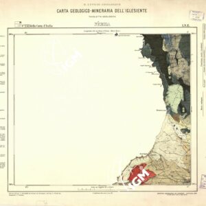 CARTA GEOLOGICO-MINERARIA DELL'INGLESIENTE. R. UFFICIO GEOLOGICO - Nebida