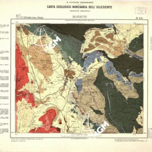 CARTA GEOLOGICO-MINERARIA DELL'INGLESIENTE. R. UFFICIO GEOLOGICO - Barbusi