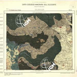 CARTA GEOLOGICO-MINERARIA DELL'INGLESIENTE. R. UFFICIO GEOLOGICO - Iglesias