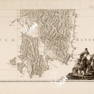 NUOVA CARTA DELL'ISOLA E REGNO DI SARDEGNA OPERA DEL R. P. TOMMASO NAPOLI DELLE SCUOLE PIE COLLEGIATO DELL'UNIVERSITA' DI CAGLIARI, E DEL CAV. RIZZI-ZANNONI DIRETTORE DEL BURO' TOPOGRAFICO DELLA GUERRA PRESSO S. M. IL RE DELLE DUE SICILIE, 1811.