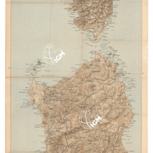 CARTA DELLE ISOLE DI CORSICA E SARDEGNA ANNESSA ALLE GUIDE REGIONALI DEL T. C. I..