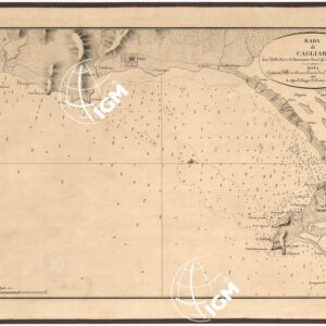 CARTA IDROGRAFICA DELLA SARDEGNA LEVATA DAL CAVALIERE GIUSEPPE ALBINI CAPITANO DI VASCELLO NELLA MARINA DI S.M. SARDA - FOGLIO 2 - RADA DI CAGLIARI.