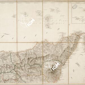 CARTA GENERALE DELLA ISOLA DI SICILIA - Foglio 2 - Catania, Messina, Palermo, Enna, Caltanissetta