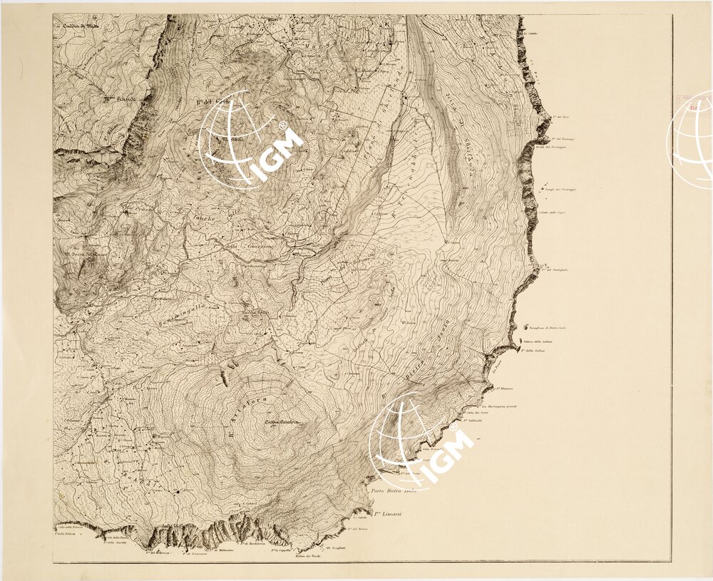 CARTA TOPOGRAFICA DELL'ISOLA DI PANTELLERIA... - Foglio 1