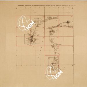 CARTA TOPOGRAFICA DEL FARO DI MESSINA ESEGUITA NEL 1844 - Quadro d'unione