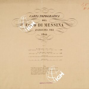 CARTA TOPOGRAFICA DEL FARO DI MESSINA ESEGUITA NEL 1844 - Titolo