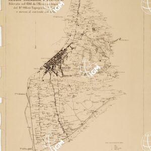 CARTA TOPOGRAFICA DEL FARO DI MESSINA ESEGUITA NEL 1844 - Foglio B
