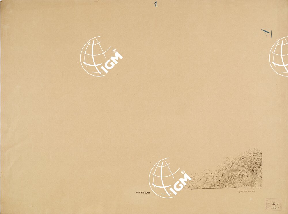 CARTA TOPOGRAFICA DEL FARO DI MESSINA ESEGUITA NEL 1844 - Foglio 1