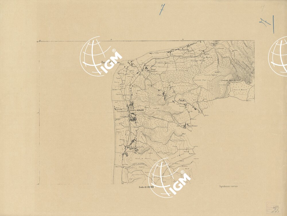 CARTA TOPOGRAFICA DEL FARO DI MESSINA ESEGUITA NEL 1844 - Foglio 7
