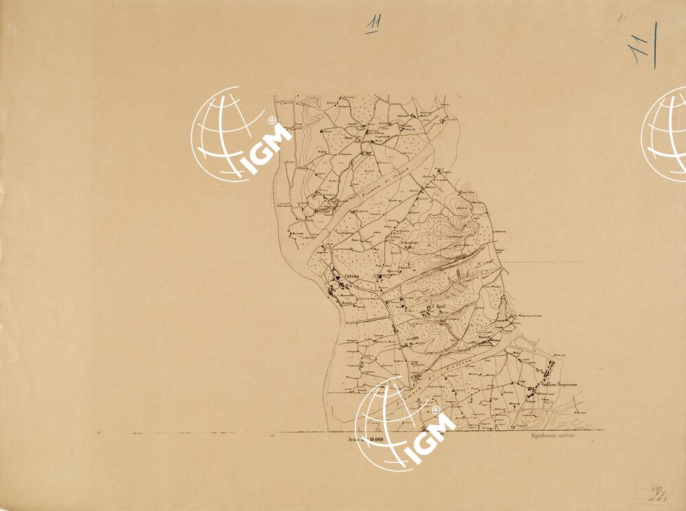 CARTA TOPOGRAFICA DEL FARO DI MESSINA ESEGUITA NEL 1844 - Foglio 11