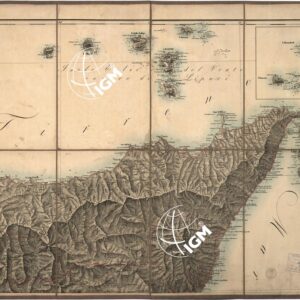 CARTA GENERALE DELL'ISOLA DI SICILIA COMPILATA SUI MIGLIORI DOCUMENTI ESISTENTI. TORINO - Foglio 2 - Palermo, Messina, Enna, Catania