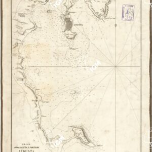 PIANO DELLA CITTA' E PORTO DI AUGUSTA RILEVATO DAL CAP. SMYTH DELLA REALE MARINA BRITANNICA, 1823